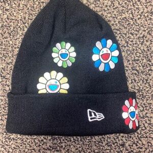 New Era x Takashi Murakami Flower Allover Basic Cuff Knit Beanie
